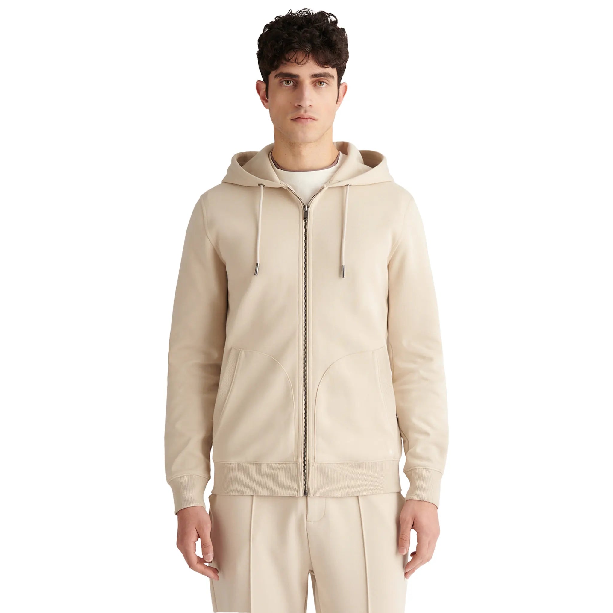 Front View of Peckham Rye Riva Peyote Zip-Up Hoodie